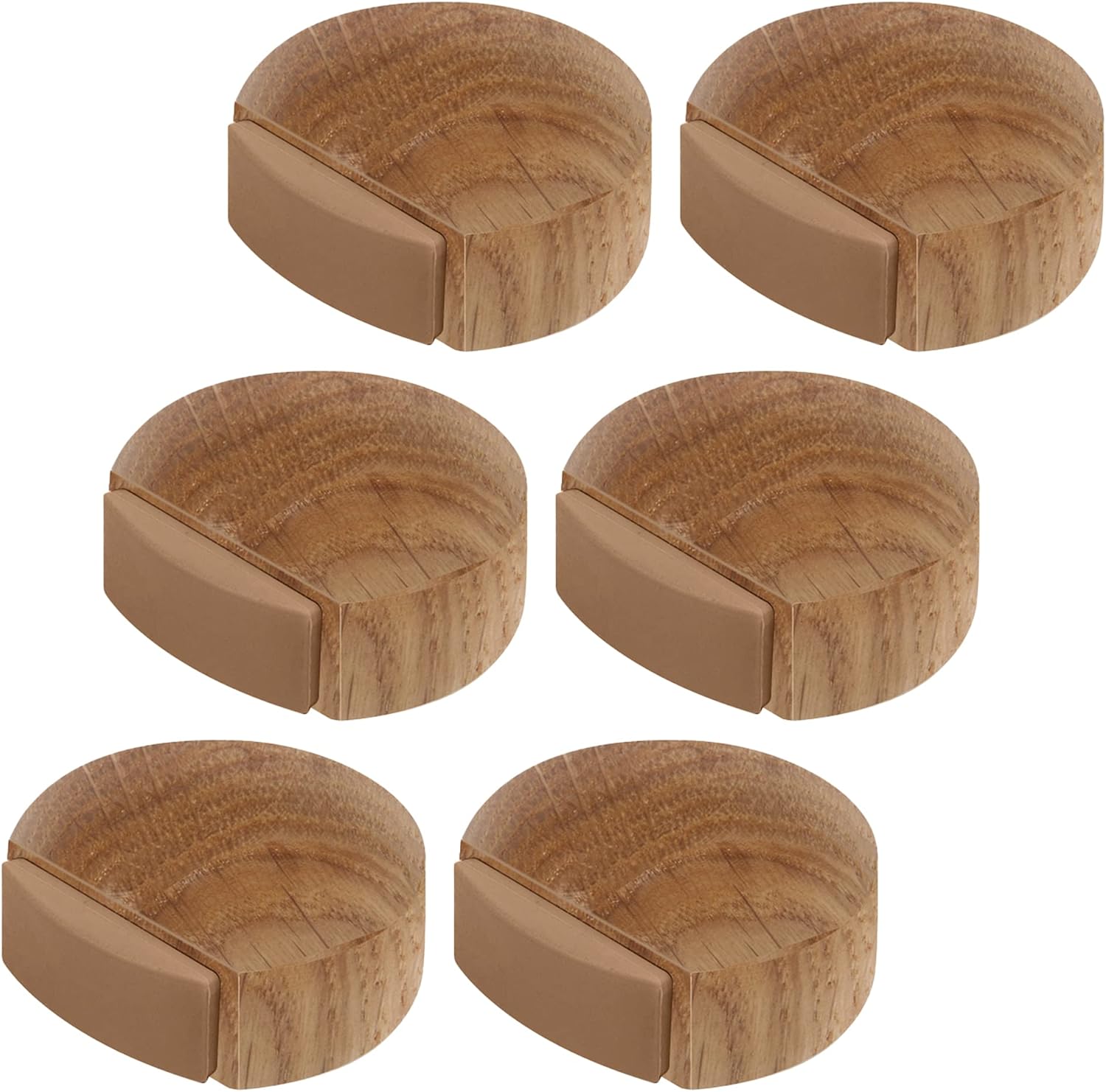 Alzadores cilíndricos acabado madera